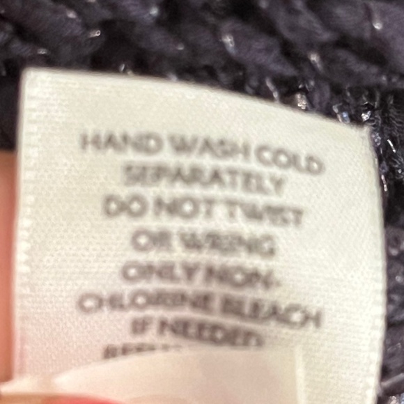 J. Jill  Sweater L Blue Knit Metallic Neutral Cozy Minimalist Preppy Academia - Picture 14 of 15